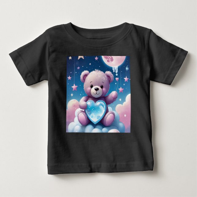 T-shirt Pour Bébé Teddy au clair de lune - Dreamight Nights (Devant)