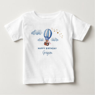 T-shirt Pour Bébé Teddy Bear Anniversaire Bleu