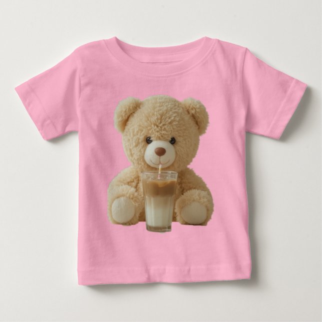 T-shirt Pour Bébé Teddy Bear Cold Brew  (Devant)