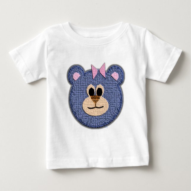 T-shirt Pour Bébé Teddy Bear Face (fille) (Devant)