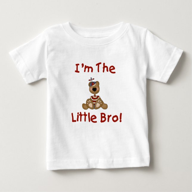 T-shirt Pour Bébé Teddy Bear Little Bro (Devant)