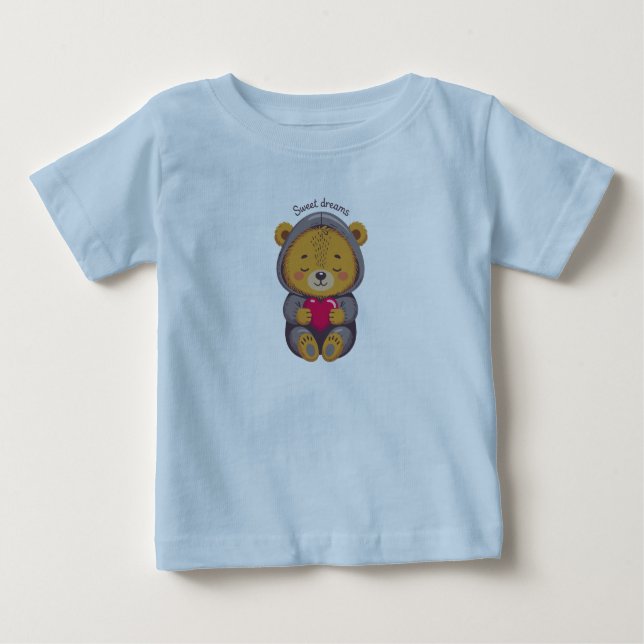 T-shirt Pour Bébé Teddy's Sweet Dreams (Devant)