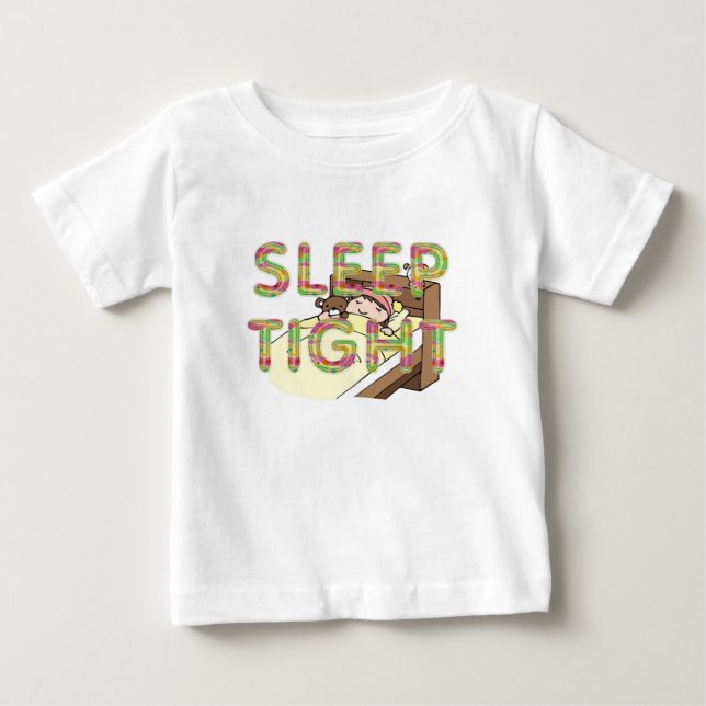 T-shirt Pour Bébé TEE Cute Sleep Slogan (Devant)
