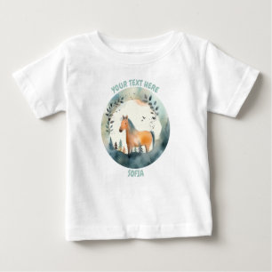 T-shirt Pour Bébé Tee de bébé Cheval personnalisé
