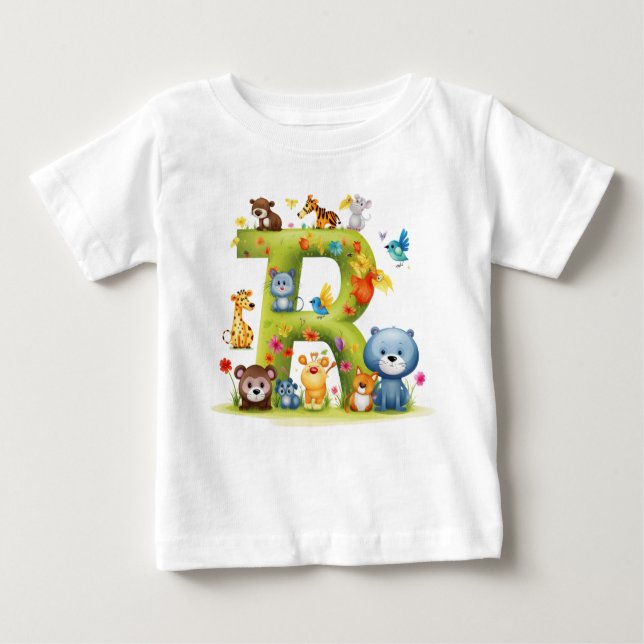 T-shirt Pour Bébé "Tee d'enfant personnalisée avec R Magic" (Devant)