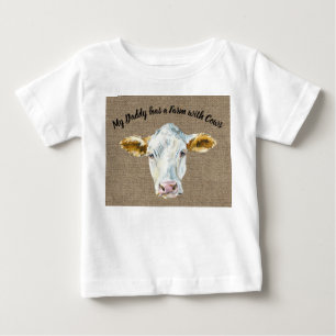 T-shirt Pour Bébé Tee pour bébé garçon avec visage de vache