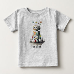 T-shirt Pour Bébé Tee robotique bébé personnalisée