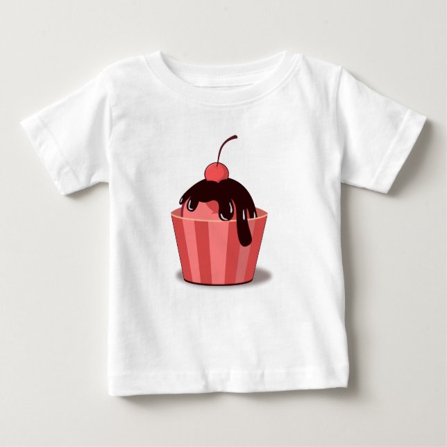 T-shirt Pour Bébé Tee-shirt à volants pour tout-petit Cherry Fudge S (Devant)