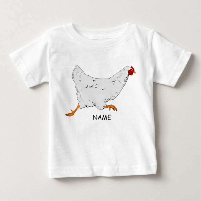 T-shirt Pour Bébé Tee-shirt à volants pour tout-petit COQ COUREUR ET (Devant)