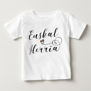 T-shirt Pour Bébé Tee - shirt Basque Euskal Herria de coeur de pays