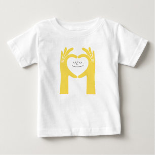 T-shirt Pour Bébé Tee-shirt bébé aux mains en forme de cœur mignon