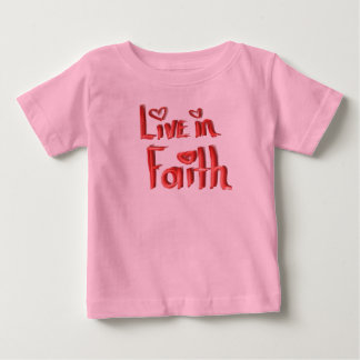 T-shirt Pour Bébé Tee-shirt bébé 'Vivez dans la foi'