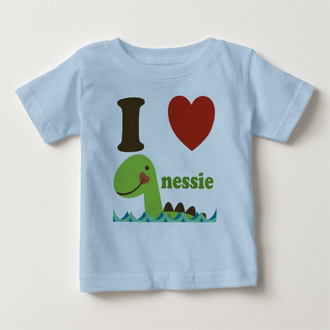 T-shirt Pour Bébé Tee - shirt de bébé de Nessie de coeur du monstre (Devant)