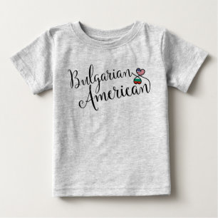 T-shirt Pour Bébé Tee - shirt de Coeurs Entwinted Bulgare Américain