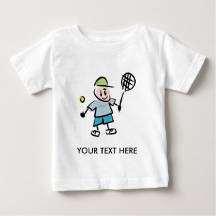 T-shirt Pour Bébé Tee - shirt de tennis d'enfants avec le joueur de