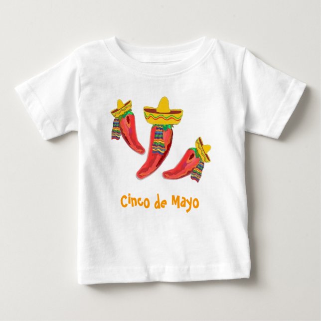 T-shirt Pour Bébé Tee - shirt d'enfant en bas âge. Poivrons de (Devant)