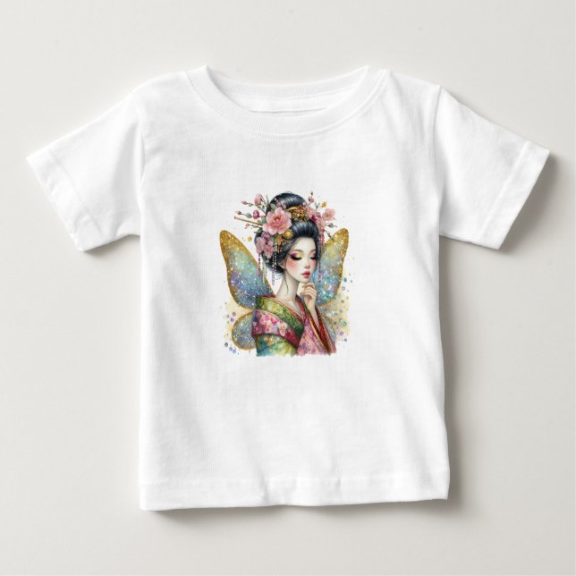 T-shirt Pour Bébé tee shirt geisha  (Devant)