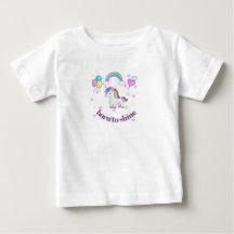 Tee-shirt pour tout-petit Licorne Né pour Briller