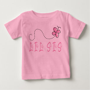 T-shirt Pour Bébé Tee - shirt rose de nourrisson de papillon de SIS