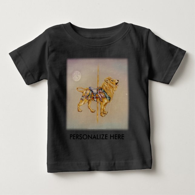 T-shirt Pour Bébé Tee - shirts de bébé - Carousel Lion SQ (Devant)