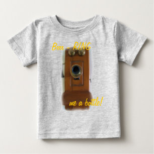 T-shirt Pour Bébé Téléphone vintage "Brrr-RING me a bouteille!" Cree