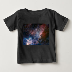 T-shirt Pour Bébé Télescope Nebula Hubble Carina Rouge et Bleu