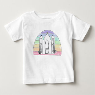 T-shirt Pour Bébé Temple de Salt Lake City LDS coucher de soleil arc
