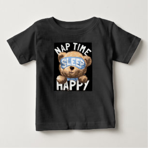 T-shirt Pour Bébé Temps de dodo bébé ours en peluche graphique heure
