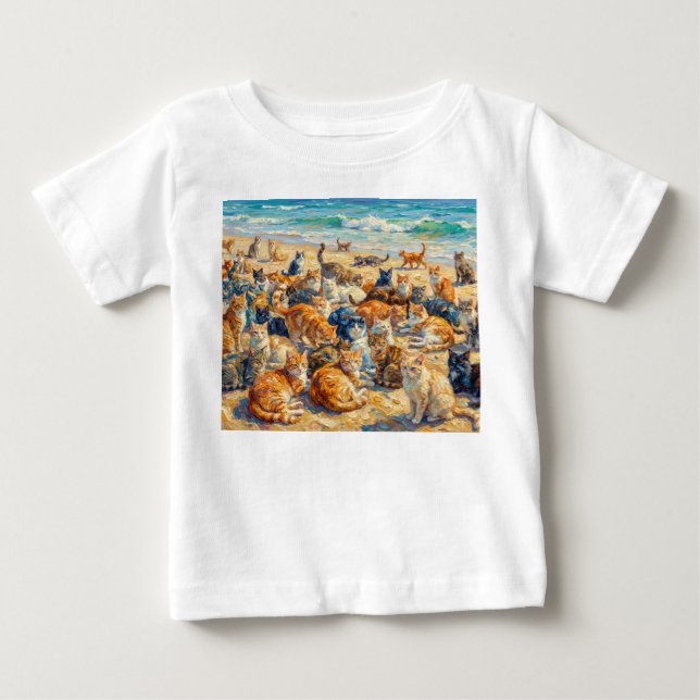 T-shirt Pour Bébé Temps de loisirs pour les chats (Devant)