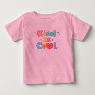 T-shirt Pour Bébé Tendre est cool typographie bulle pastel rétro pou