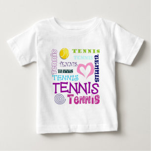 T-shirt Pour Bébé Tennis répétitif