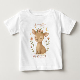 T-shirt Pour Bébé Tenue de bébé personnalisée – Modèle de cerf perso