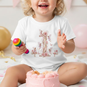 T-shirt Pour Bébé Tenue de premier anniversaire fantaisiste pour fée