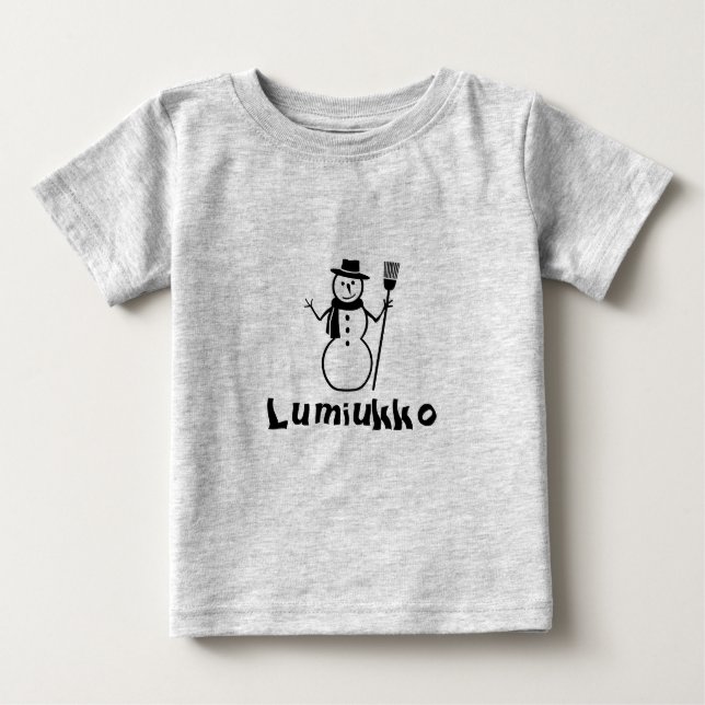 T-shirt Pour Bébé Terme finlandais pour bonhomme de neige (Devant)