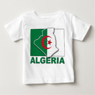 T-shirt Pour Bébé Terre de drapeau de l'Algérie