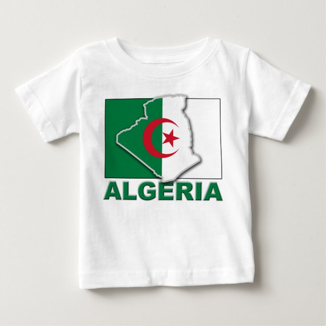 T-shirt Pour Bébé Terre de drapeau de l'Algérie (Devant)