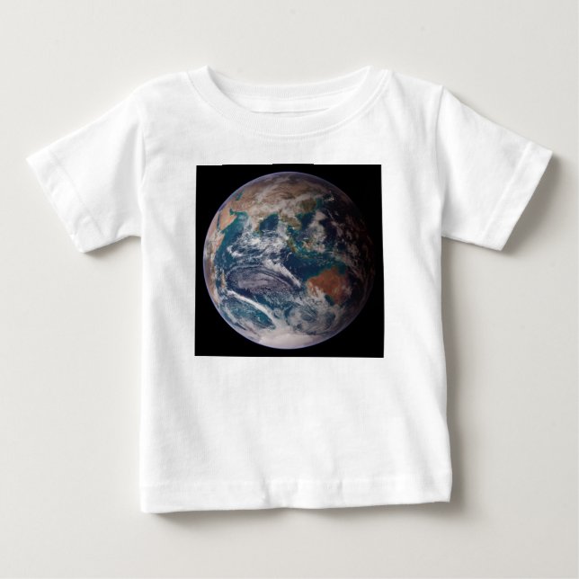 T-shirt Pour Bébé Terre de marbre bleu (hémisphère oriental) (Devant)