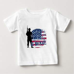 T-shirt Pour Bébé Terre du libre puisque mon papa est courageux