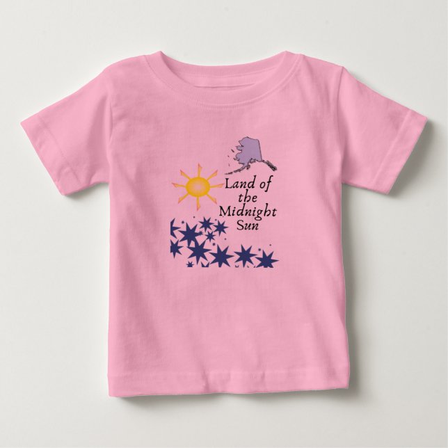T-shirt Pour Bébé Terre du soleil de minuit (Devant)