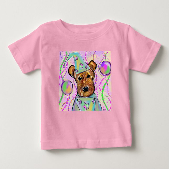 T-SHIRT POUR BÉBÉ TERRIER AIREDALE   (Devant)