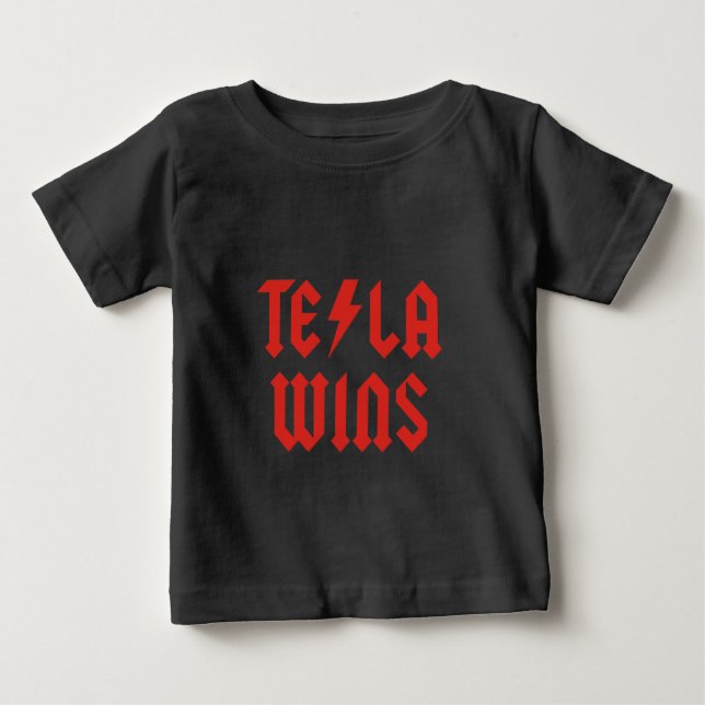 T-shirt Pour Bébé Tesla (Devant)