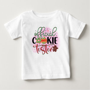 T-shirt Pour Bébé Testeur de biscuits de Noël officiel