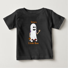 T-shirt Pour Bébé Teta's Little Boo Boy Boy Trick ou Traiteur
