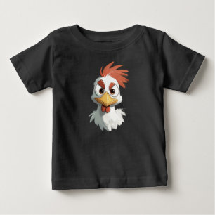 T-shirt Pour Bébé Tête de poulet de dessin animé en colère