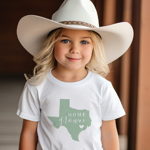 T-shirt Pour Bébé Texas Home Grown   Carte d'état des couleurs modif
