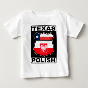T-shirt Pour Bébé Texas Polonais Américain