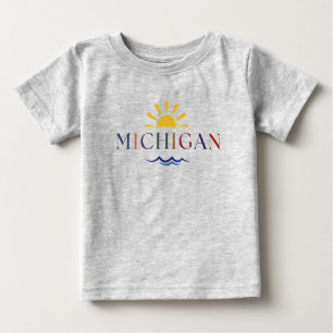 T-shirt Pour Bébé Texte Arc-en-ciel de l'enfant Michigan Tee