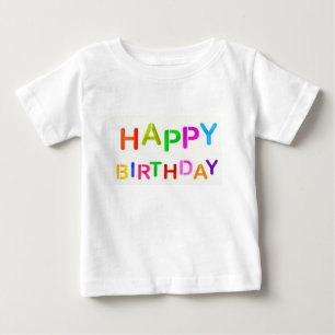 T-shirt Pour Bébé texte d'anniversaire heureux