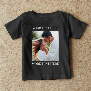 T-shirt Pour Bébé Texte personnalisé et photo