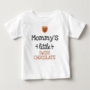 T-shirt Pour Bébé [Texte] Petit chocolat suisse